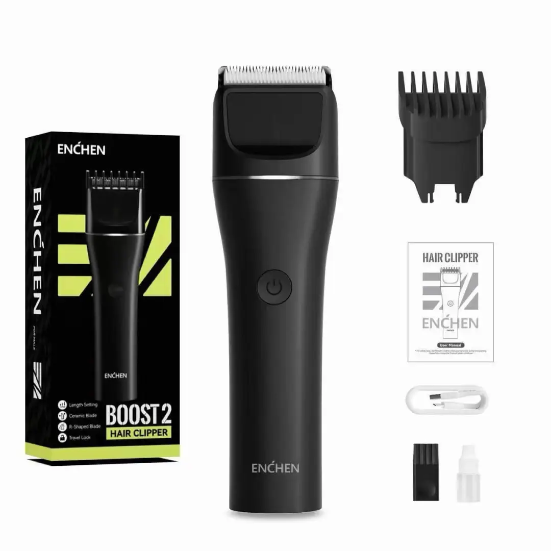 ENCHEN BOOST 2 Hair Clipper Very Low Noise Rechargeable Trimmer – Black ENCHEN BOOST 2 Hair Clipper | Very Low Noise Rechargeable Trimmer – Black - Image 1
