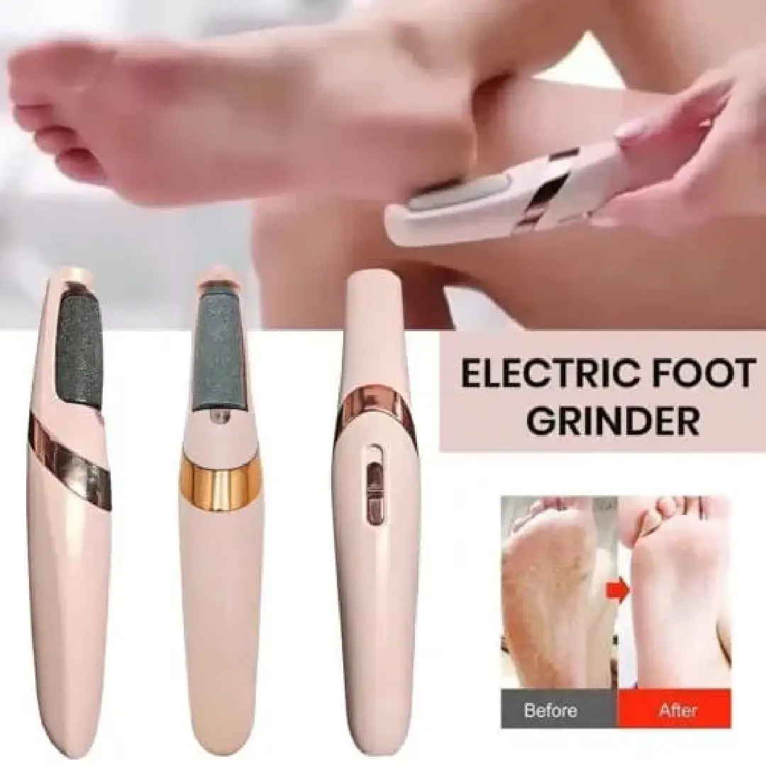 Electric Pedicure Set & Foot Grinder Callus Remover (5) Rechargeable Electric Pedicure Set & Foot Grinder | Callus Remover with 2 Replaceable Roller Heads | Price in Bangladesh | Shetura.Com - Image 1