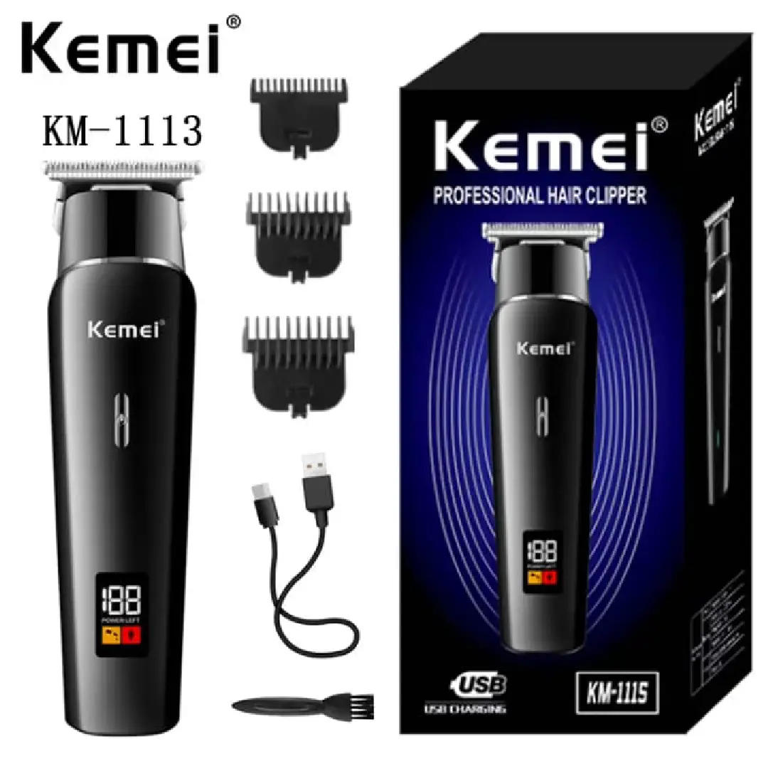 Kemei KM-1113 Professional Hair Clipper Rechargeable Beard Trimmer & Electric Shaver (4) Kemei KM-1113 Professional Hair Clipper | Rechargeable Beard Trimmer & Electric Shaver - Image 1