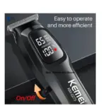 Kemei KM-2273 Professional Hair Trimmer | Cordless Hair & Beard Clipper with LED Display - Image 4