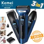 Kemei KM-6330 3-in-1 Professional Hair Trimmer | Grooming Kit, Shaver & Nose Trimmer Price in Bangladesh | Shetura.Com - Image 2