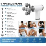 LM-280 Fascia Gun | 5-Headed Professional Deep Tissue Massager - Image 3