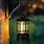 Rechargeable Retro LED Camping Lantern & Tent Light | Vintage Outdoor Flashlight - Image 3