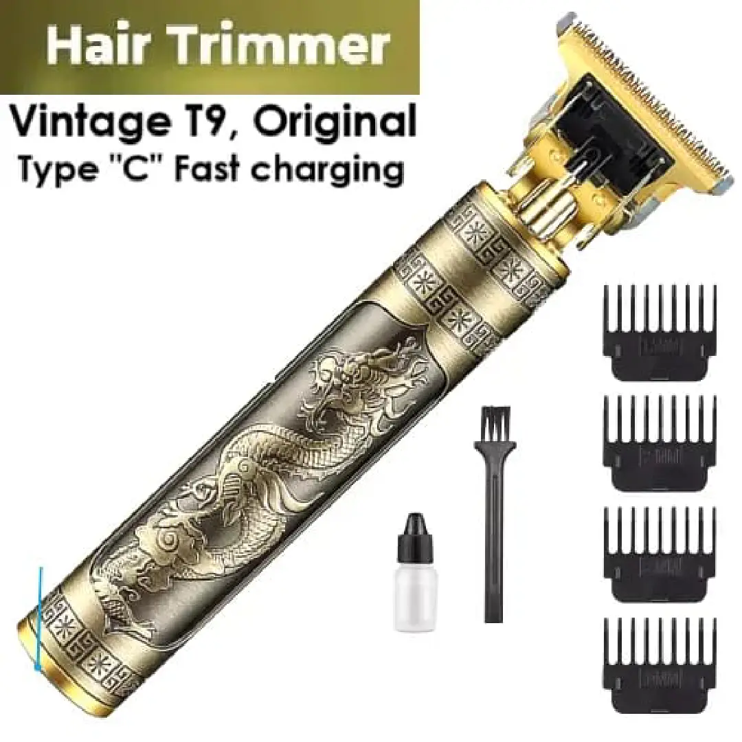Vintage T9 Trimmer Vintage T9 Hair Trimmer for Men | Type-C Fast Charging Professional Hair Clipper - Image 1