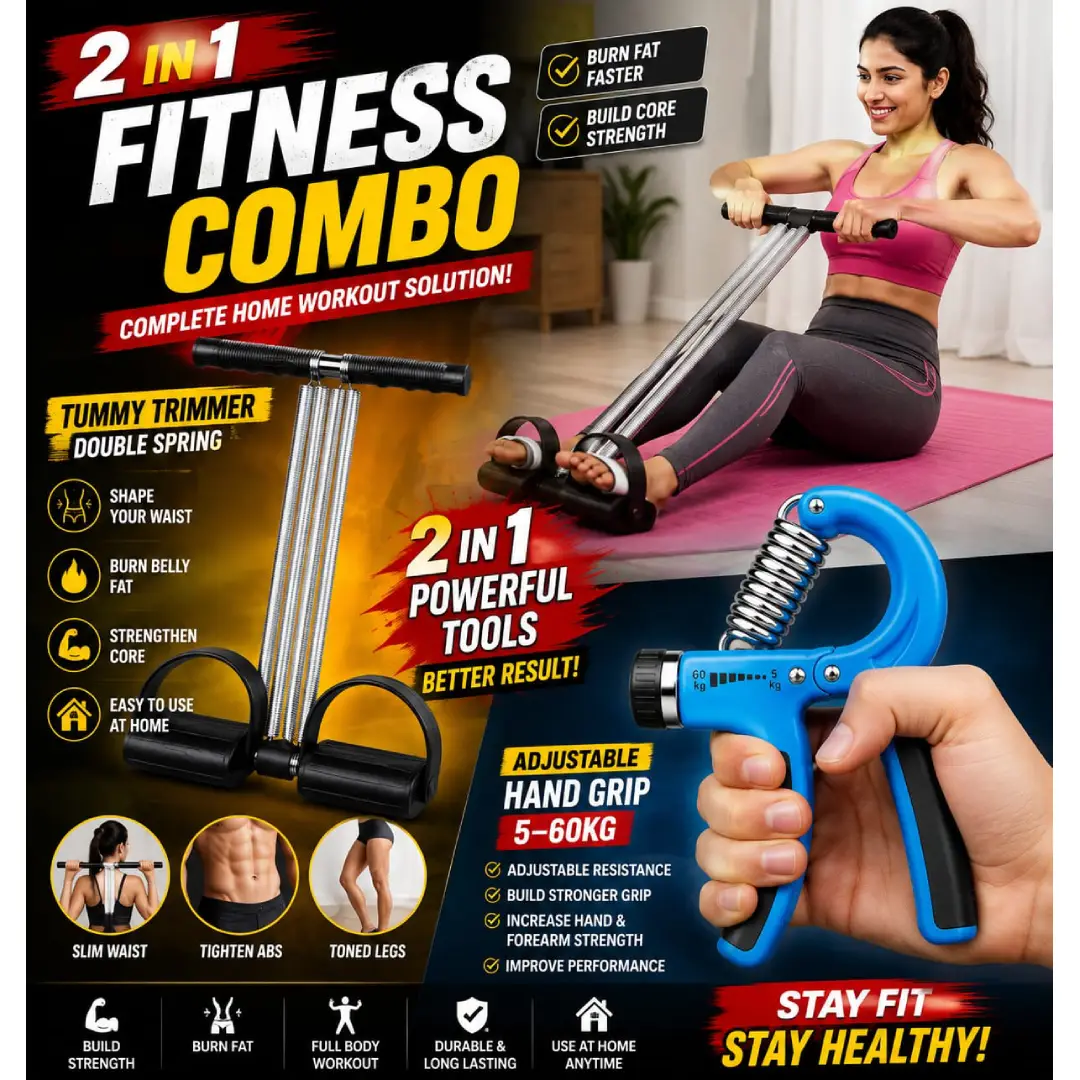 Tummy Trimmer Double Spring & Adjustable Hand Grip 5–60KG (2) Tummy Trimmer Double Spring & Adjustable Hand Grip 5–60KG | Home Workout Equipment - Image 1