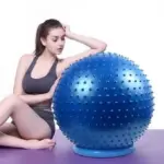 75cm Gym Ball Price in Bangladesh – Pimpled Yoga Fitness Ball with Pump - Image 2